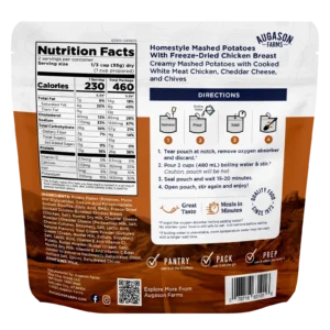 Augason Farms Outdoor Meal Homestyle Mashed Potatoes with Chicken
