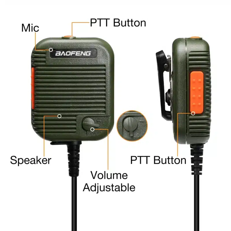 Baofeng BS-UV25 Tactical Speaker Mic1 Baofeng BS-UV25 Tactical Speaker Mic