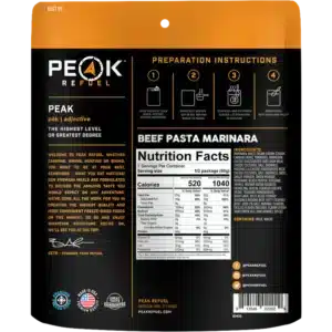 Peak Refuel Beef Pasta Marinara