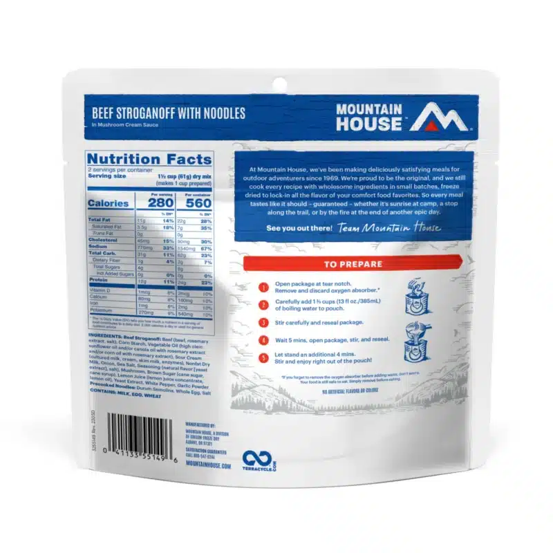 Mountain House Beef Stroganoff with Noodles2 Mountain House Beef Stroganoff with Noodles