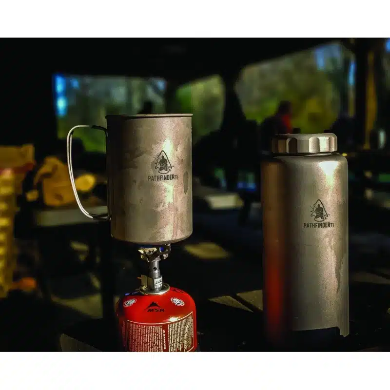 Pathfinder Titanium Cup 2 Pathfinder Titanium Cup and Lid