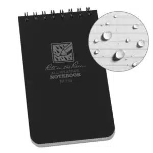 Rite in the Rain® 3x5 Top Spiral Notebook - BLK