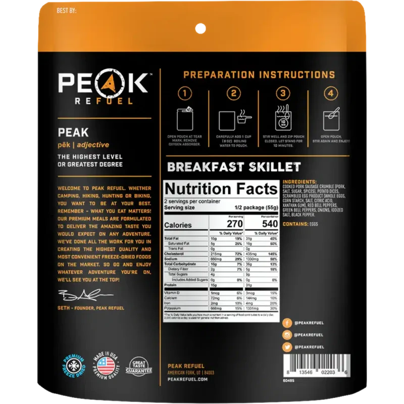 Peak Refuel Breakfast Skillet Peak Refuel Breakfast Skillet